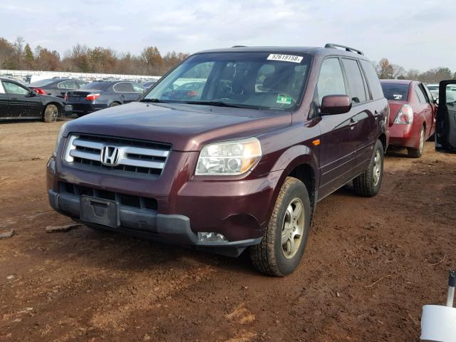 5FNYF18348B053030 - 2008 HONDA PILOT SE BURGUNDY photo 2