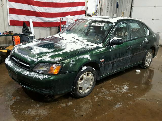 4S3BE635617209787 - 2001 SUBARU LEGACY L GREEN photo 2