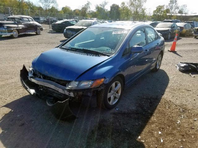 1HGFA16817L136867 - 2007 HONDA CIVIC EX BLUE photo 2