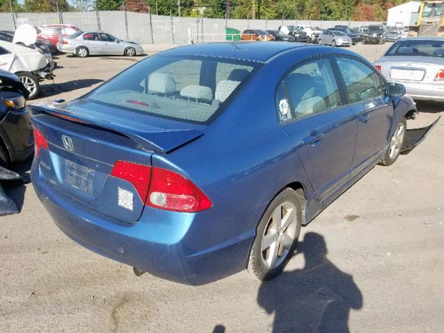 1HGFA16817L136867 - 2007 HONDA CIVIC EX BLUE photo 4