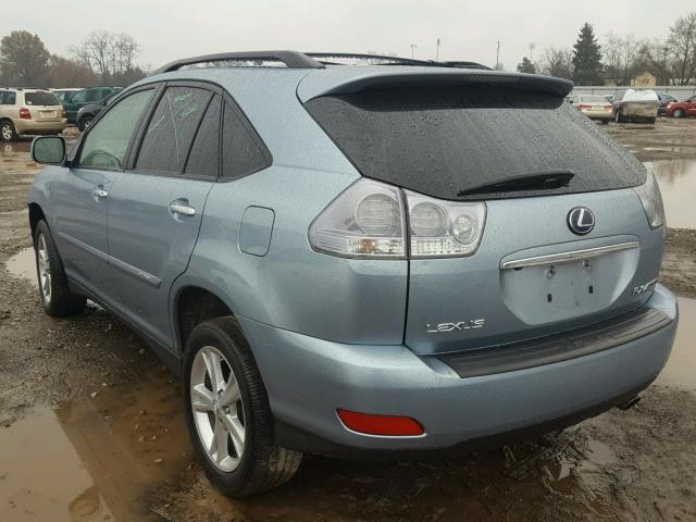 JTJHW31U882044555 - 2008 LEXUS RX 400H BLUE photo 3