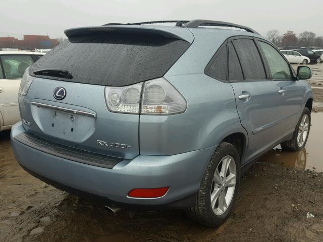 JTJHW31U882044555 - 2008 LEXUS RX 400H BLUE photo 4