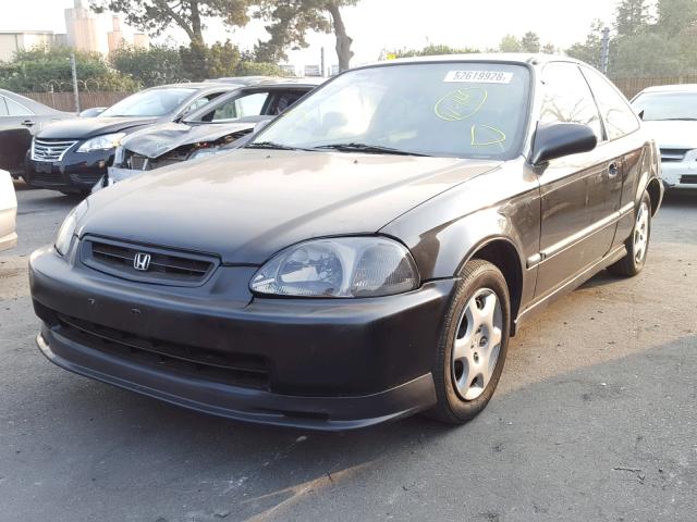 1HGEJ6120TL044591 - 1996 HONDA CIVIC DX BLACK photo 2