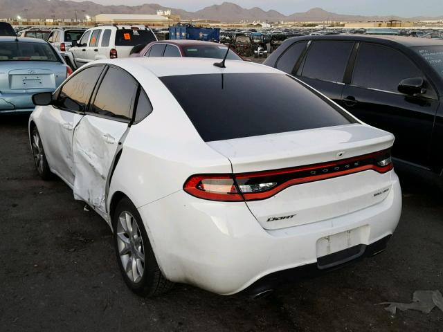 1C3CDFBA8DD106600 - 2013 DODGE DART SXT WHITE photo 3