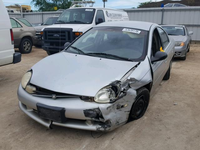 1B3ES46C21D283926 - 2001 DODGE NEON SE GRAY photo 2