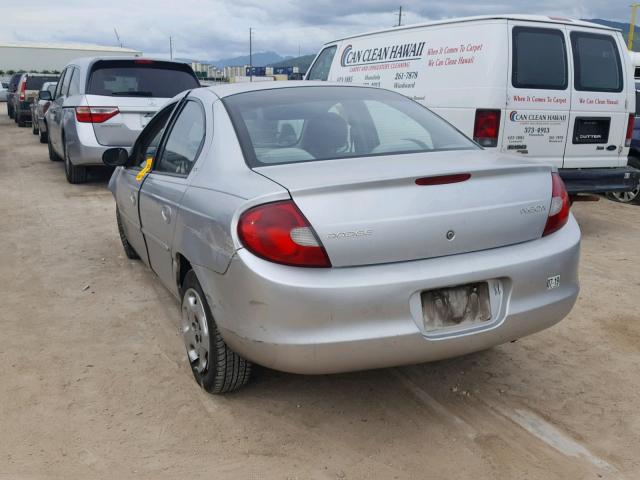 1B3ES46C21D283926 - 2001 DODGE NEON SE GRAY photo 3