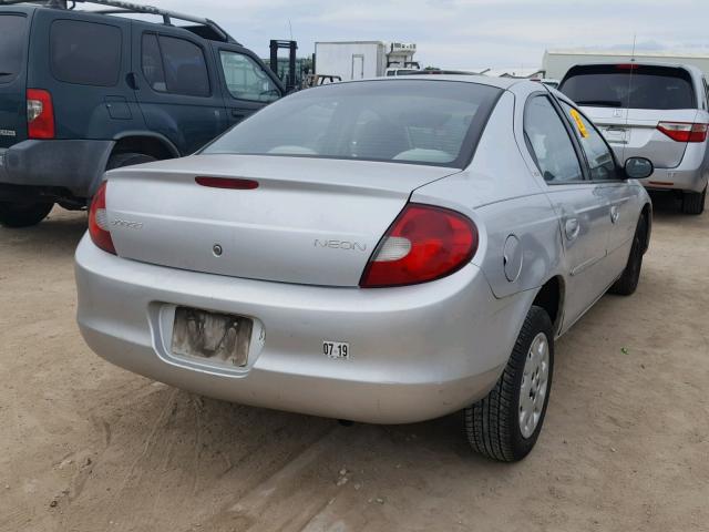 1B3ES46C21D283926 - 2001 DODGE NEON SE GRAY photo 4