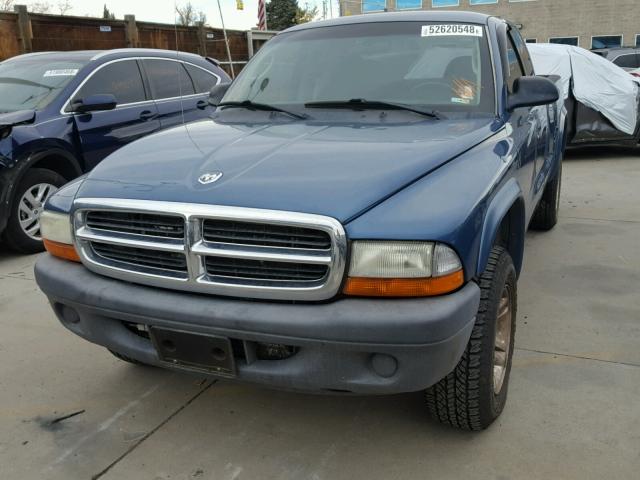 1D7HG12K64S601223 - 2004 DODGE DAKOTA SXT BLUE photo 9