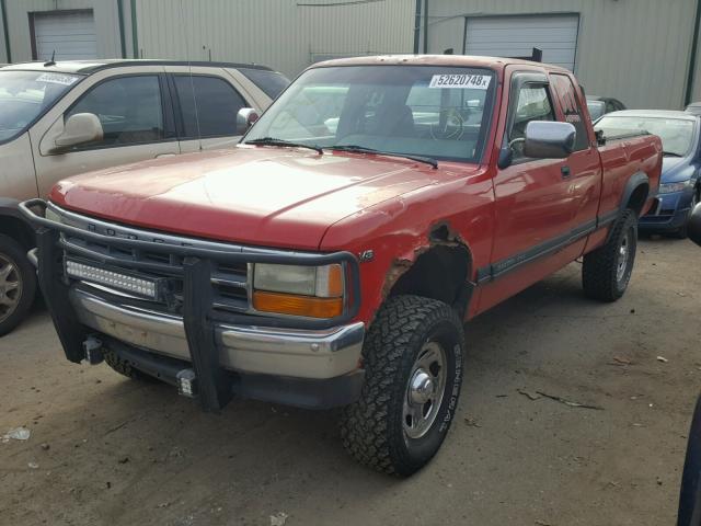 1B7GG23Y6SS135918 - 1995 DODGE DAKOTA RED photo 2