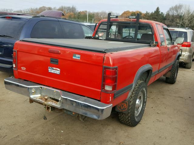 1B7GG23Y6SS135918 - 1995 DODGE DAKOTA RED photo 4