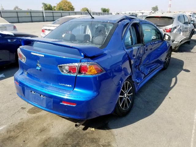 JA32V2FW0HU001539 - 2017 MITSUBISHI LANCER ES BLUE photo 4