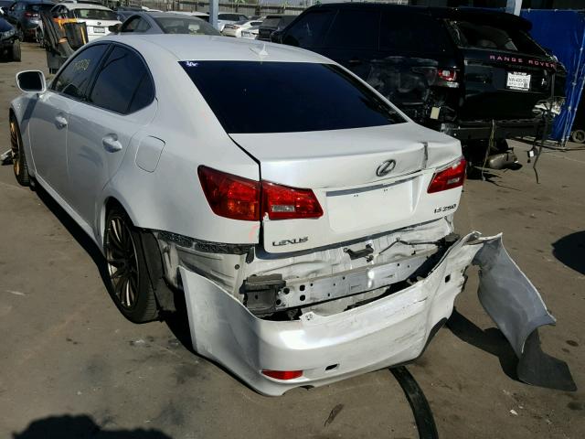 JTHBK262085071056 - 2008 LEXUS IS 250 WHITE photo 3