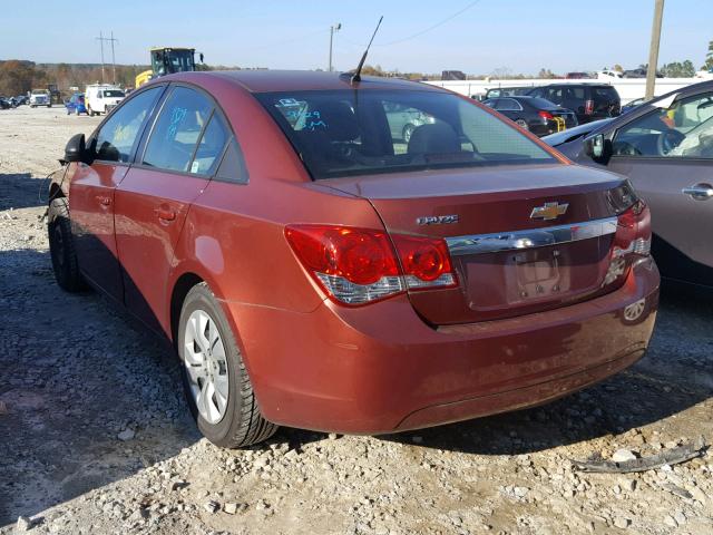 1G1PA5SH5D7161980 - 2013 CHEVROLET CRUZE LS BROWN photo 3