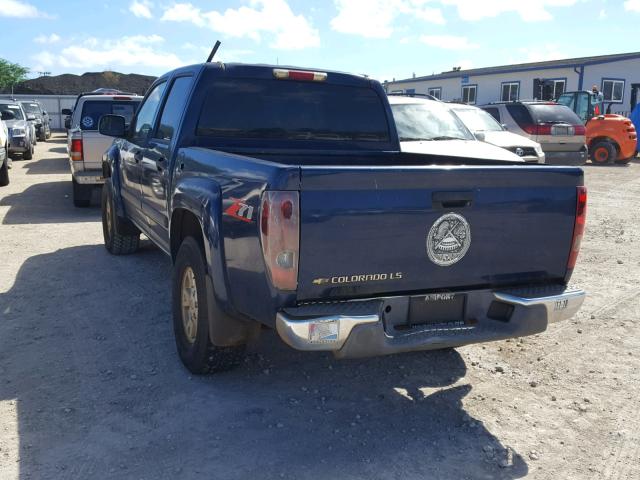 1GCDS136648130065 - 2004 CHEVROLET COLORADO BLUE photo 3