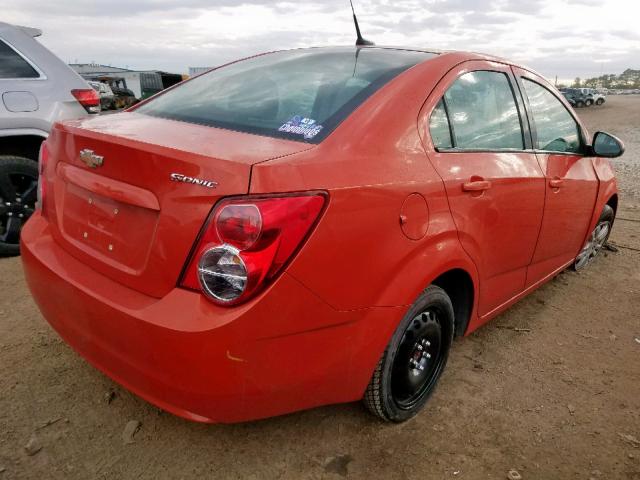 1G1JA5SH5C4223271 - 2012 CHEVROLET SONIC LS ORANGE photo 4