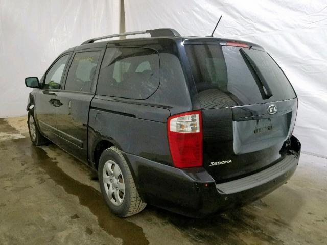 KNDMG4C33A6329929 - 2010 KIA SEDONA LX BLACK photo 3