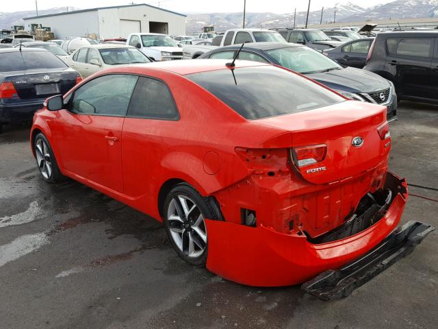 KNAFW6A33A5243999 - 2010 KIA FORTE SX RED photo 3