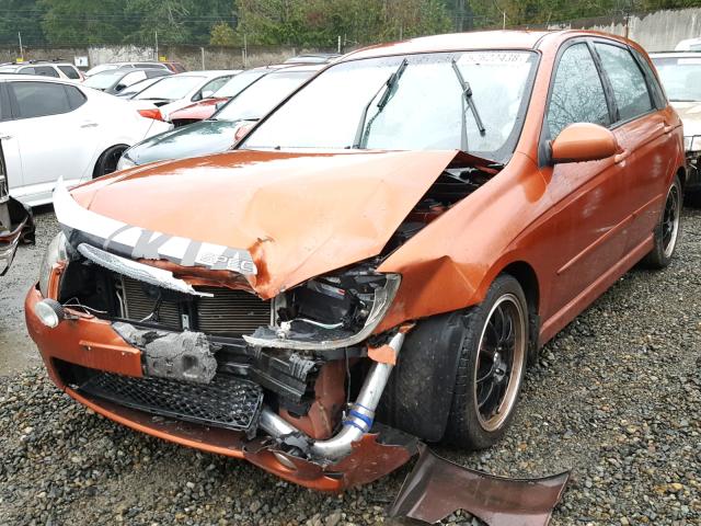 KNAFE161285017153 - 2008 KIA SPECTRA5 5 ORANGE photo 2