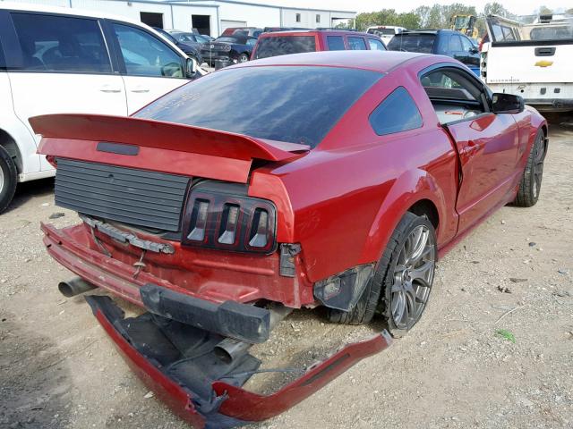 1ZVHT82H285112211 - 2008 FORD MUSTANG GT RED photo 4
