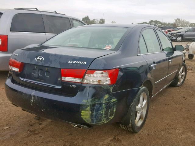 5NPEU46F46H028683 - 2006 HYUNDAI SONATA GLS BLACK photo 4