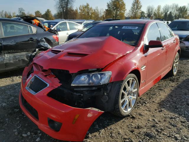 6G2EP57W69L307555 - 2009 PONTIAC G8 GXP RED photo 2