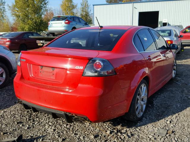 6G2EP57W69L307555 - 2009 PONTIAC G8 GXP RED photo 4