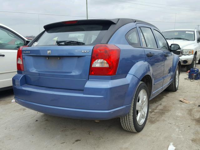 1B3HB48B57D203156 - 2007 DODGE CALIBER SX BLUE photo 4