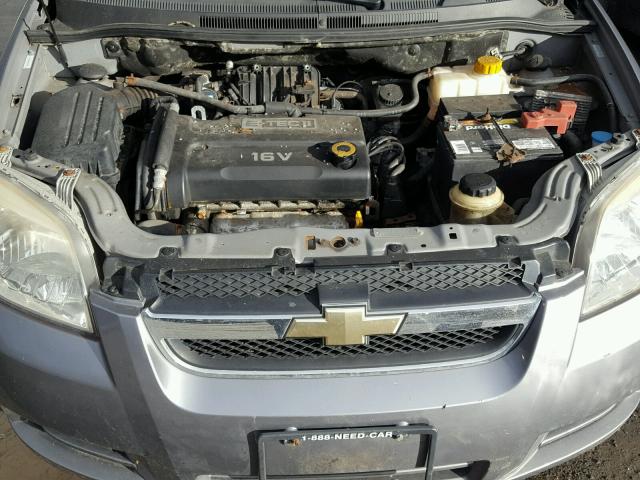 KL1TD56628B233766 - 2008 CHEVROLET AVEO BASE Сұр фото 7