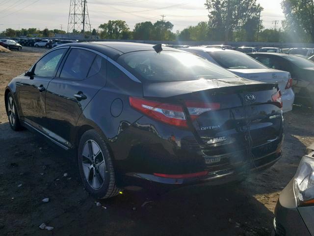 KNAGM4AD8D5040330 - 2013 KIA OPTIMA HYB BLACK photo 3