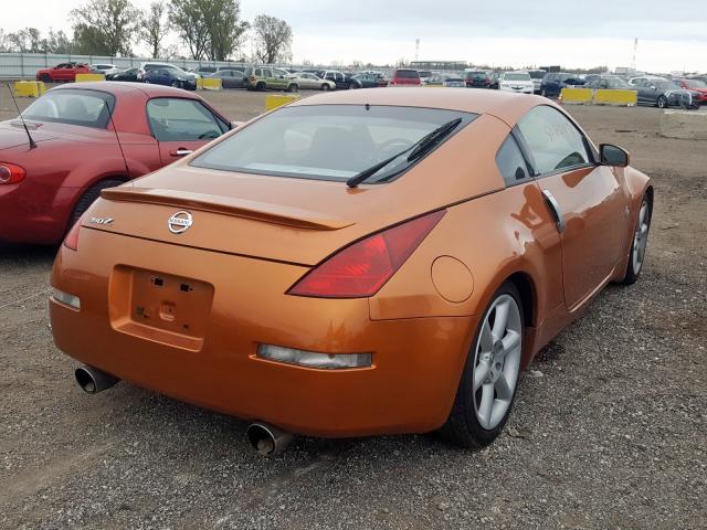 JN1AZ34E23T020063 - 2003 NISSAN 350Z COUPE ORANGE photo 4