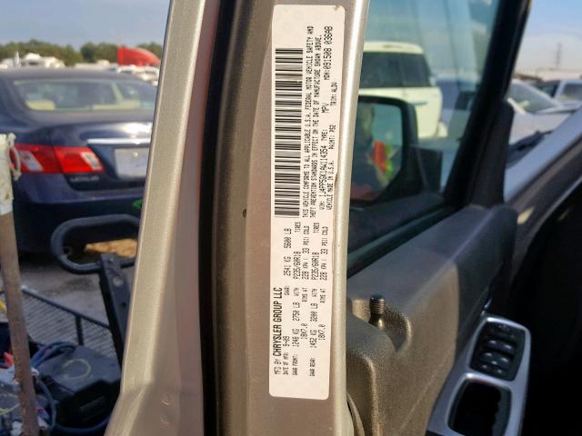 1J4PP5GK1AW114354 - 2010 JEEP LIBERTY LI SILVER photo 10