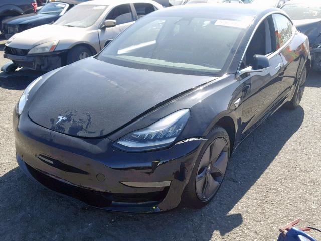 5YJ3E1EA8KF397760 - 2019 TESLA MODEL 3 BLACK photo 2