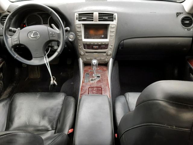 JTHCK262372015004 - 2007 LEXUS IS 250 BLACK photo 9