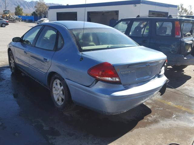 1FAFP56U26A243895 - 2006 FORD TAURUS SEL BLUE photo 3