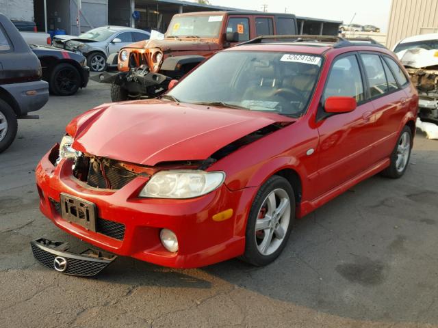 JM1BJ246331194246 - 2003 MAZDA PROTEGE PR RED photo 2