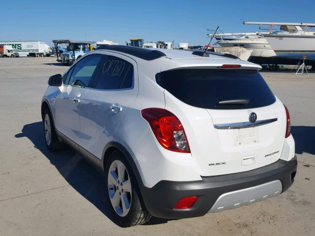 KL4CJASB1GB527343 - 2016 BUICK ENCORE WHITE photo 3