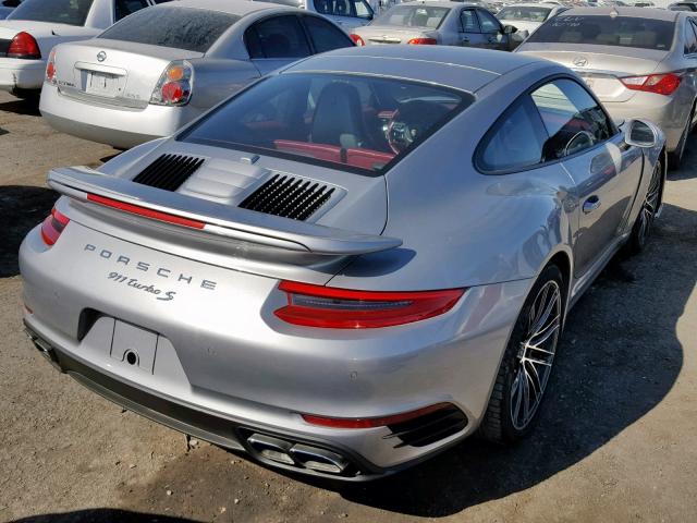 WP0AD2A93HS166739 - 2017 PORSCHE 911 TURBO SILVER photo 4