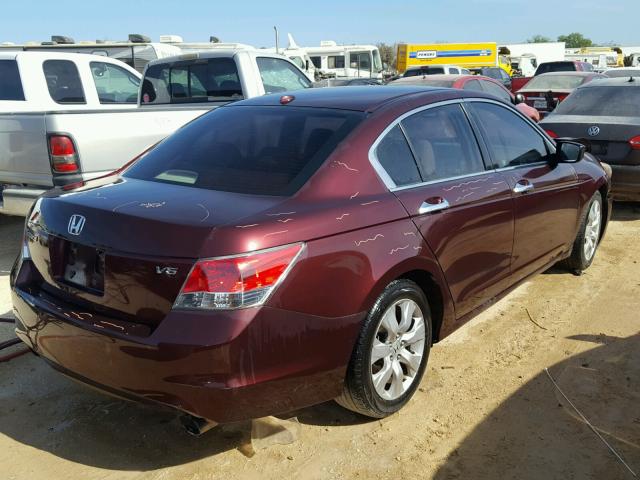 5KBCP3F8XAB017402 - 2010 HONDA ACCORD EXL PURPLE photo 4