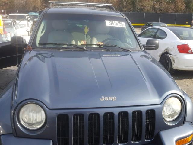 1J4GL58K82W200594 - 2002 JEEP LIBERTY LI BLUE photo 9