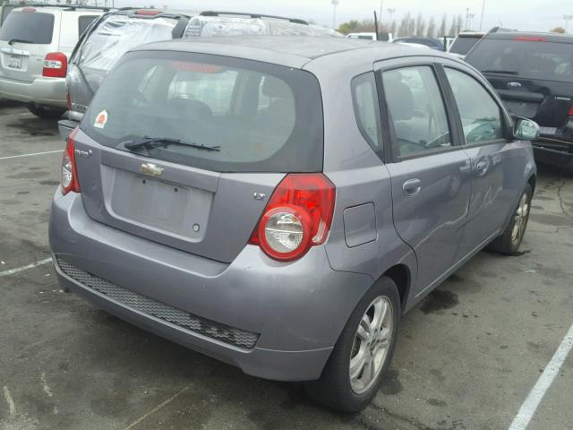 KL1TD6DE8BB137602 - 2011 CHEVROLET AVEO LS GRAY photo 4
