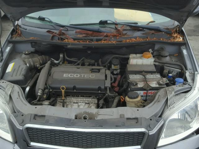 KL1TD6DE8BB137602 - 2011 CHEVROLET AVEO LS GRAY photo 7