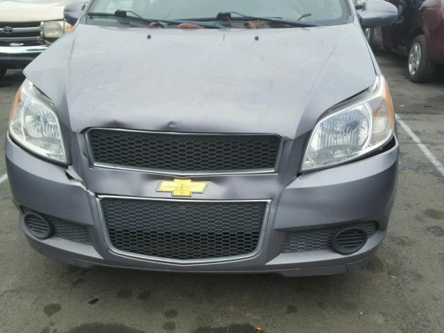 KL1TD6DE8BB137602 - 2011 CHEVROLET AVEO LS GRAY photo 9