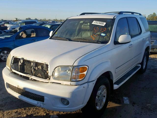 5TDZT38A91S056420 - 2001 TOYOTA SEQUOIA LI WHITE photo 2