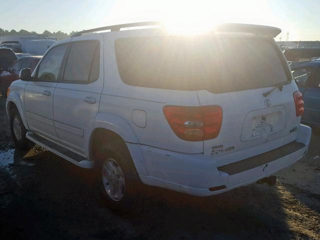 5TDZT38A91S056420 - 2001 TOYOTA SEQUOIA LI WHITE photo 3