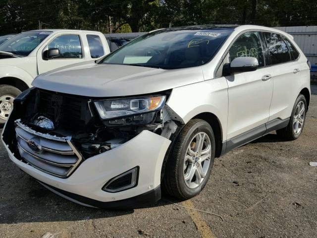 2FMPK3K95FBC01868 - 2015 FORD EDGE TITAN WHITE photo 2