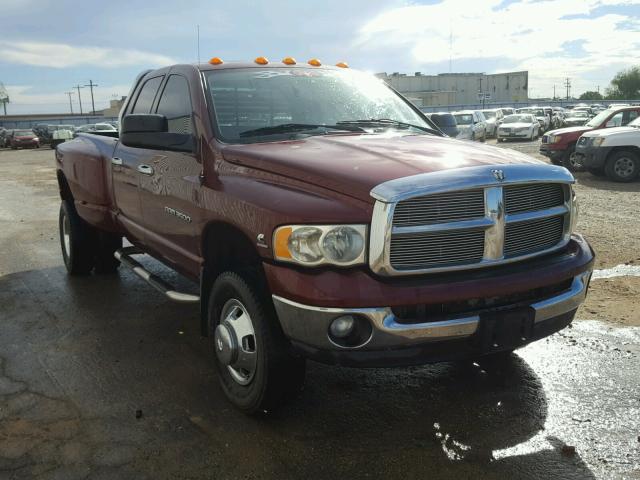 3D7MU48C03G786125 - 2003 DODGE RAM 3500 S MAROON photo 1