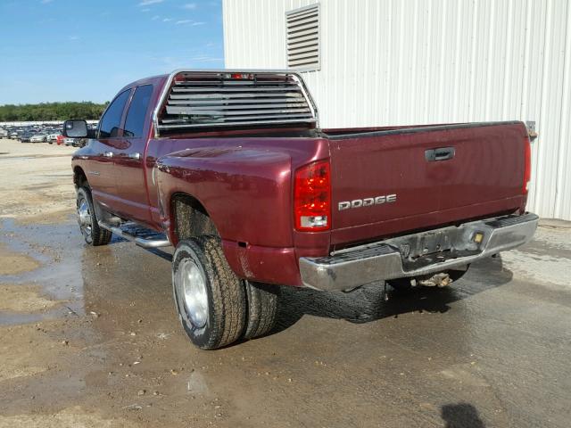 3D7MU48C03G786125 - 2003 DODGE RAM 3500 S MAROON photo 3