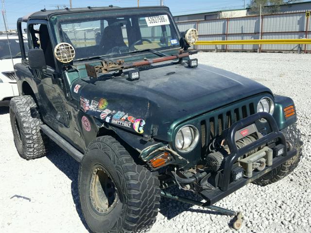 1J4FA49S8YP744235 - 2000 JEEP WRANGLER / GREEN photo 1