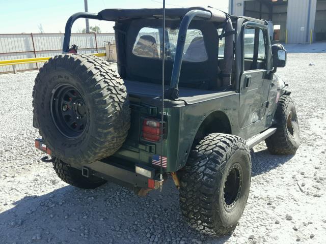 1J4FA49S8YP744235 - 2000 JEEP WRANGLER / GREEN photo 4