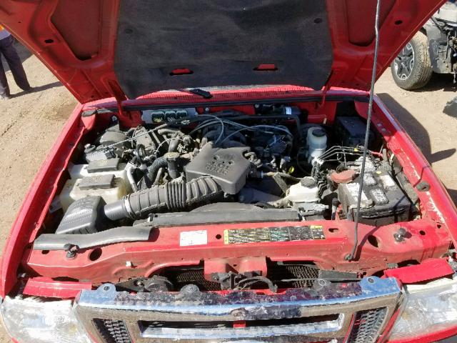 1FTYR44E58PA75320 - 2008 FORD RANGER SUP RED photo 7